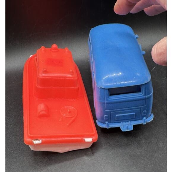 Vintage VW Volkswagen GAY Blue CAMPER Van & Boat GAY TOYS INC -C31 - Picture 12 of 12